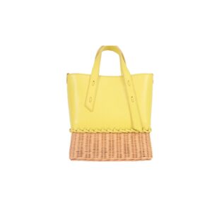 LONG STORY SHORT - Nona Compact - Tas Rotan - Yellow